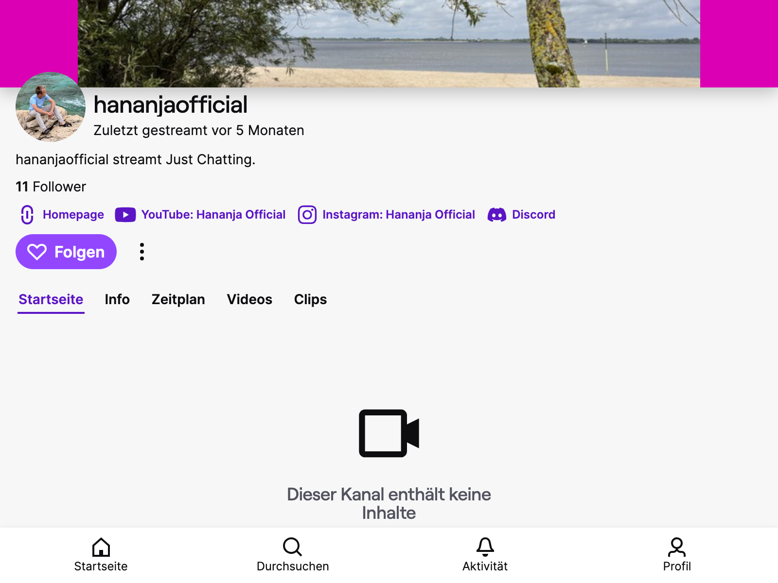 Kanal von Hananja